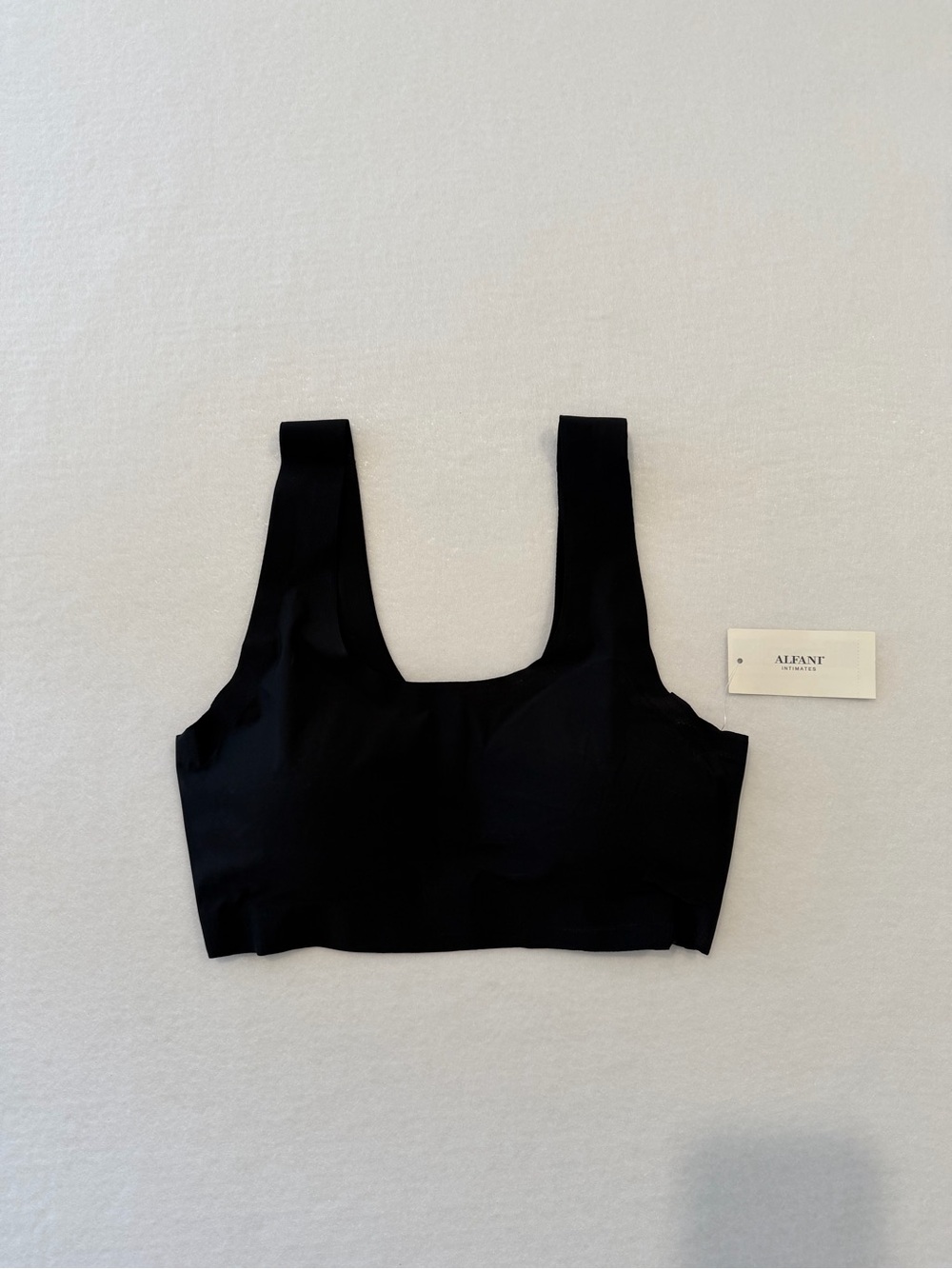 Alfani Black Seamless Bralette with Wide Straps Small New